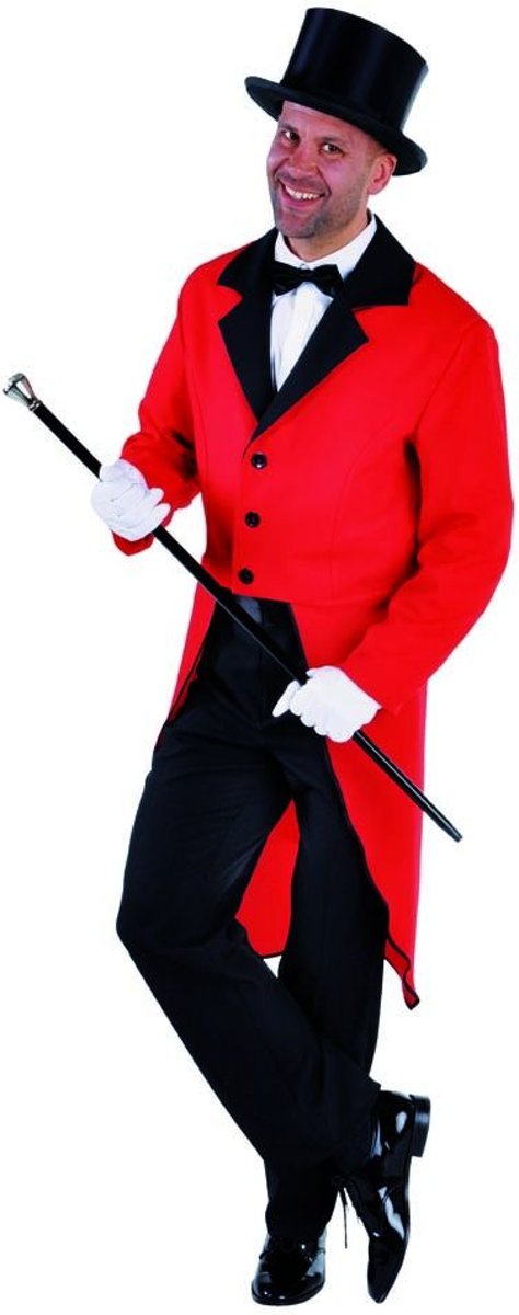 Dans & Entertainment Kostuum | Frackjas Fred Astaire Rood Man | Medium / Large | Carnaval kostuum | Verkleedkleding